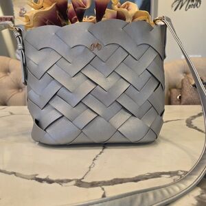 Woven Silver Women's Crossbody Bag